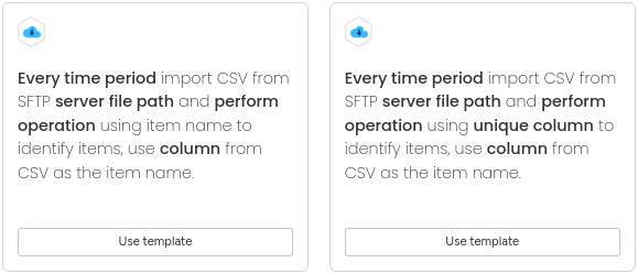 Integrations for Import from SFTP