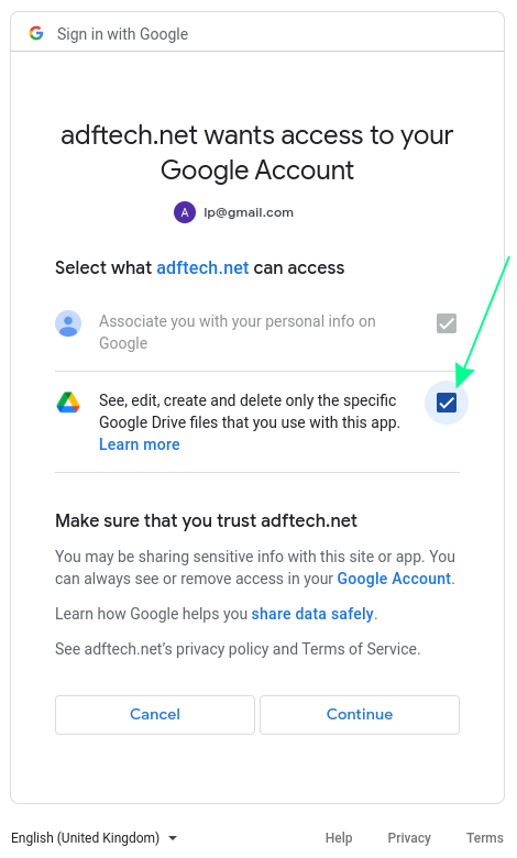 Add permissions